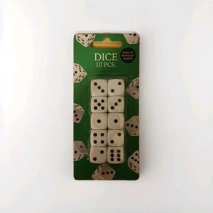 10 x Würfel Set 15mm Kantenlänge Weiß Spielwürfel Kniffel knobeln Neu & OVP - Bild 1 von 1