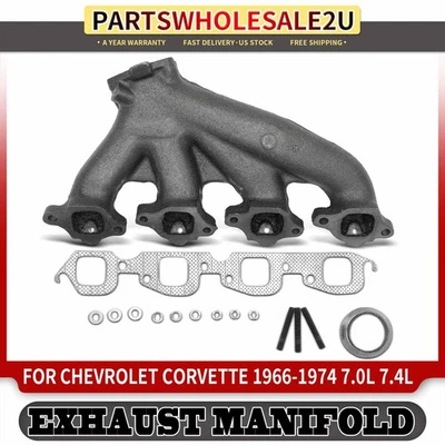 Kit colector de escape derecho pasajero para Chevrolet Corvette 1966-1974 7,0 L 7,4 L Foto 1 de 4