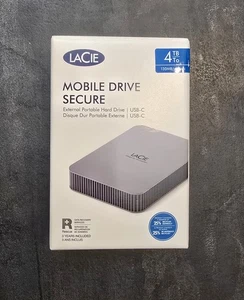 LaCie Mobile Drive Secure /4TB /USB-C /Externe HDD /Datenrettung - Bild 1 von 1