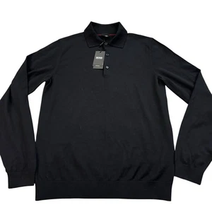 Polo Hugo Boss Grayson Extra Fino Lana Merino Tejido Talla Pequeña Para Hombre PVP £149 - Imagen 1 de 12