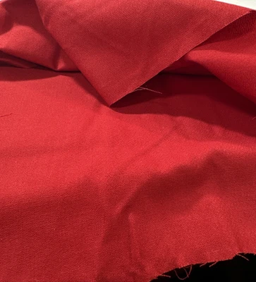 True Christmas Red Poly Blend Yards Great Fabric 52" wide X 3 yards - Image 1 of 4