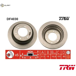 2x BRAKE DISC DF4030 FOR HOLDEN JACKAROO/MONTEREY FRONTERA VAUXHALL OPEL - Picture 1 of 12