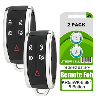 2X For Jaguar XF XFR XK XKR 2007 2008 2009 2010 2011 Smart Remote Key Fob 5Btn - Image 1 of 4