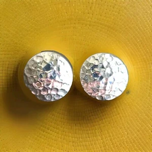 Ericks Sterling gehämmertes Silber Knopf Ohrringe Taxco.925 - Bild 1 von 8