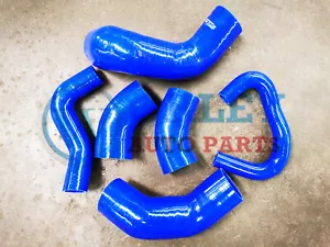 BLUE Hose for MITSUBISHI Lancer EVO 7 8 9 CT9A 2001-2007 Silicone Intercooler - Picture 1 of 6