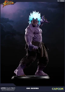 STREET FIGHTER Oni Akuma Mad Demon Statua in Resina 45 cm by POP CULTURE SHOCK - Foto 1 di 9