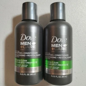2x Dove Men + Care 2-in-1 Shampoo + Conditioner, Fresh & Clean je 3floz, Neu! - Bild 1 von 2
