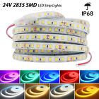 LED Streifen Leuchten 24V 2835 SMD 120 LEDs/m Band Seil Wasserdicht IP68 Selbstklebend