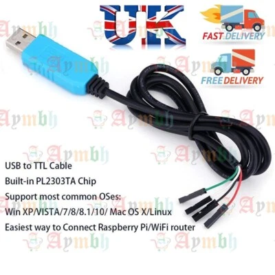 PL2303TA USB to TTL RS232 4 Pin Serial Converter Cable for Win 7/8/8.1 Universal - Image 1 of 4