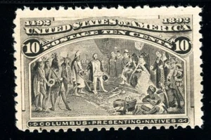 USAstamps Unused FVF US 1893 Columbian Expo Presenting Natives Scott 237 OG MNH - Picture 1 of 2