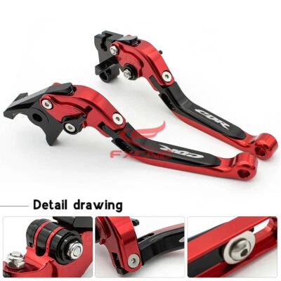 Palancas de embrague de freno plegables rojas para Honda CBR600RR 2007-2020 CBR1000RR 2008-2016 Foto 1 de 4
