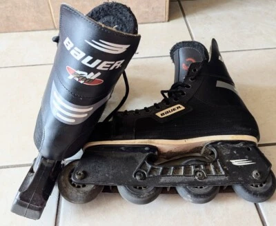 BAUER 200 OFF ICE HOCKEY INLINE SKATES ROLLER BLADES MEN SIZE 9D - Image 1 of 4