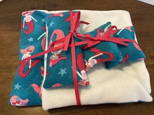 Handmade Am Girl Slumber Bag Body Pillow 2 Bed Pillows Mermaid Theme - Picture 1 of 5