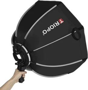 Triopo KS255 Portable 55cm Speedlite Octagon Umbrella Softbox + Honeycomb Grid - Picture 1 of 12