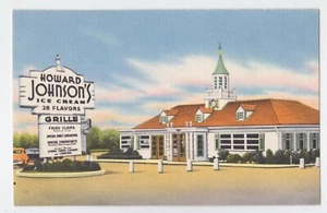 LOGOTIPO DE HELADO Y PARRILLA DE HOWARD JOHNSON DE MAINE A FLORIDA EN CIRCO TRASERO 1940 - Imagen 1 de 2