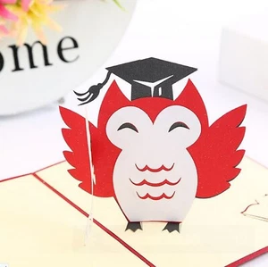 BC Worldwide Ltd handmade 3D popup card owl graduation greetings congratulations - Picture 1 of 6