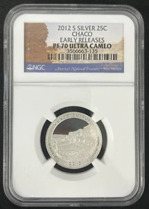 2012 S Silver Proof Chaco Culture ATB Quarter - NGC PF 70 Ultra Cameo - Picture 1 of 2