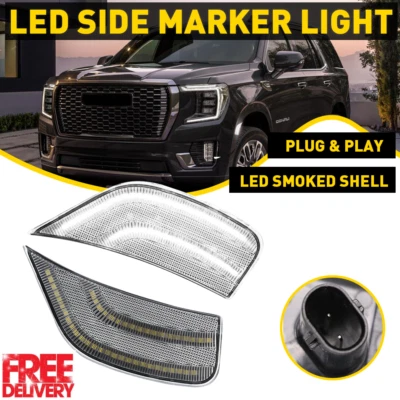 super bright LED Smoked White Bumper For Side Light Cadillac Escalade Escalade — 第 1/4 张图片
