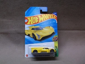 HOT WHEELS 2025 #99 YELLOW CADILLAC PROJECT GTP HYPERCAR EXOTIC SUPERCAR RACER - Picture 1 of 3