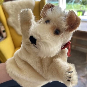 VNTG 1969 10" Steiff #6640/17 Foxy Terrier Hund Mohair Handpuppe - Bild 1 von 7