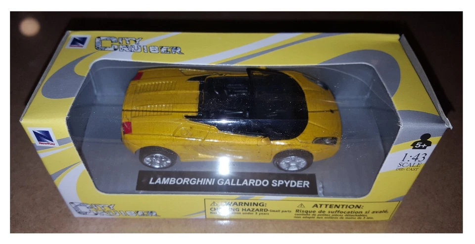 Lamborghini Gallardo Spyder modellismo NEW RAY 1:43 City Cruiser die cast metal - Immagine 1 di 1