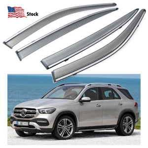 4x Window Visor Wind Deflector Rain Guard for Mercedes GLE 350/450/580 2020-2022 - Picture 1 of 8
