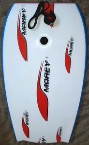 CLEAN Morey Boogie Board w/ Leash Mach 9 Bodyboard 42"x21" Adult Pink White Blue - Picture 1 of 9