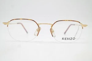 Vintage Brille Kenzo TRINITE Gold Mehrfarbig Halbrand Brillengestell eyeglasses - Picture 1 of 6