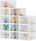 Shoe Storage, 12 Pack Large Organizer for Closet, Boxes L, White