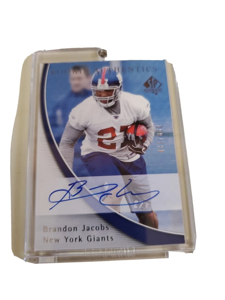 Sp Authentic Brandon Jacobs Rookie card.  #432/850.   2005 Rookie  ( AUTOGRAPHED - Image 1 of 3