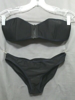 ZAFUL BIKINI womens 2 piece 82% Polyamide 18% Elasthane BLACK size medium NEW Foto 1 de 4