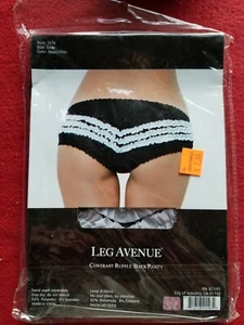 Leg Avenue Contrast Ruffle Back Panty Size S/M - Picture 1 of 4