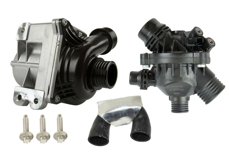 🔥Bomba de agua y pernos del motor eléctrico OEM con termostato Wahler y manguera para BMW🔥 Foto 1 de 1