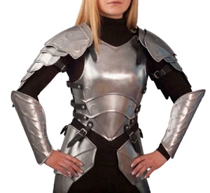 Medieval Female Fantasy Ladies Armor Steel Women Armor Suit LARP Warrior Cosplay - Picture 1 of 4