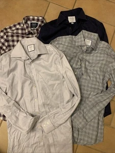 Lote de 4 camisas de vestir Charles Tyrwhitt extra ajustadas 15 1/2 X 34 S abotonadas - Imagen 1 de 9