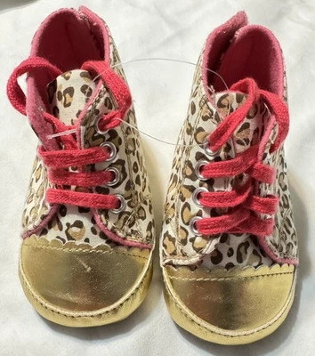 Burberry London shoes Leopard print pink shoelaces Baby Shower Girl Gifts - Image 1 of 4