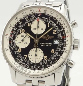 Breitling Old Navitimer A13022 automático esfera negra años 90 OH reparado... - Imagen 1 de 11