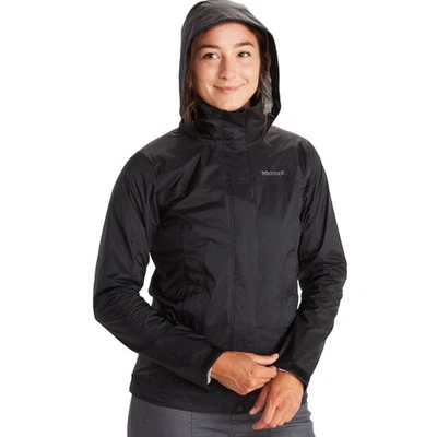 Chaqueta Marmot Precip Eco para Mujer Negra Ligera Nylon, Pequeña Foto 1 de 4