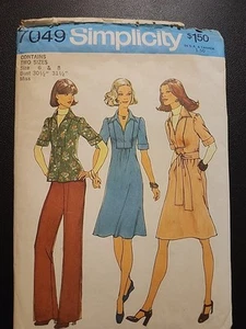 Abito o top e pantaloni da miss vintage modello semplicità 7049 taglia 6 e 8 (1975) - Foto 1 di 2