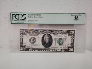 Fr. 2050-J 1928 $20 Federal Reserve Note Extremely Fine 45 - Picture 1 of 4