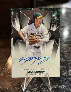 2025 Topps Update MAX MUNCY RC Baseball Stars ROOKIE AUTO Athletics Autograph - Picture 1 of 2