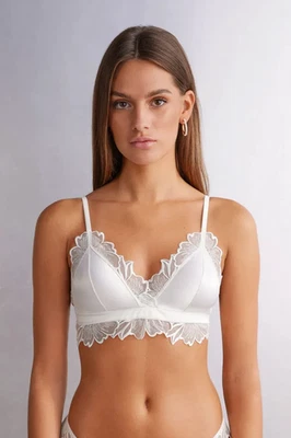 NOVO Sutiã Intimissimi Cetim Darlings Triângulo Marfim 36B (Reino Unido e EUA)/80B (UE) - Imagem 1 de 4