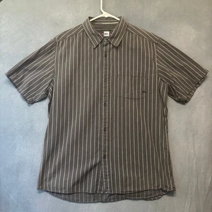 Quiksilver Men’s Button-Down Shirt Size L | Vertical Stripe Surf Skate Casual - Picture 1 of 9