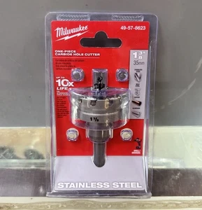 Milwaukee 49-57-8623 1-3/8" CORTADOR DE ORIFICIOS DE CARBURO DE UNA PIEZA - Imagen 1 de 2