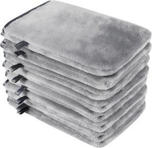 Confezione Da 8 Guanti per Il Bagno in Microfibra, Morbidi in Flanella, Panno Da - Foto 1 di 12