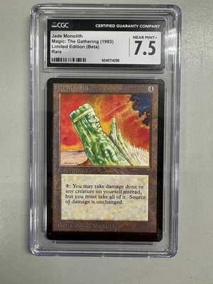 Magic: The Gathering MTG Limited Edition Beta Jade Monolith CGC 7.5 Near Mint+ - Image 1 of 4
