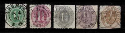 Old Germany states / Schleswig Holstein 1865/67☀ Used lot HCV - Image 1 of 2