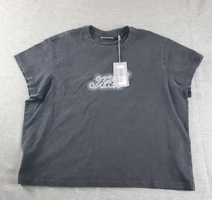 Camiseta Kith Mujer Tachuela Logo Script Morera Vintage XL Negra Nueva - Imagen 1 de 15