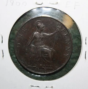 1900 GREAT BRITAIN - QUEEN VICTORIA ONE PENNY - UK - EF - Picture 1 of 3