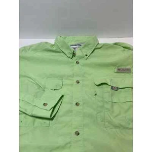 Columbia PFG Vented Long Sleeve Button Down Green XL - Picture 1 of 7